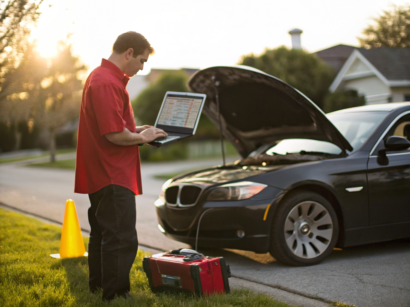 Performing diagnostics on a BMW