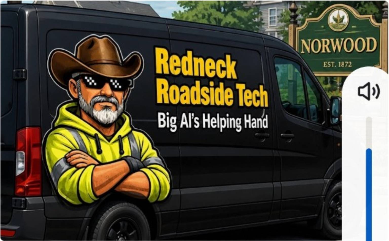 Redneck Roadside Tech mobile tire service van on-site in Cincinnati
