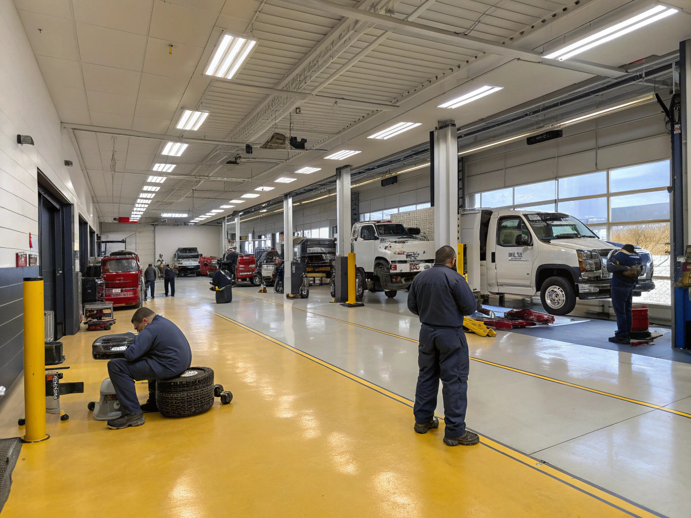 Mobile maintenance of commercial dealership fleet