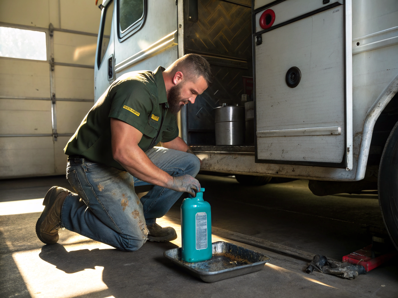 On-site oil change for dealership inventory vehicle
