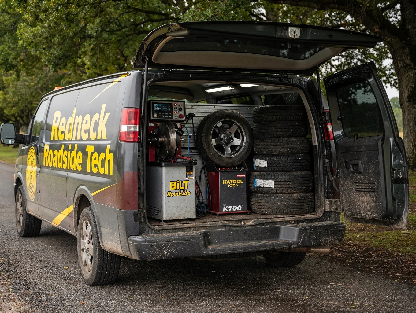 Redneck Roadside mobile service truck in action